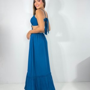 Vestido Launa - Azul Petróleo - Image 4