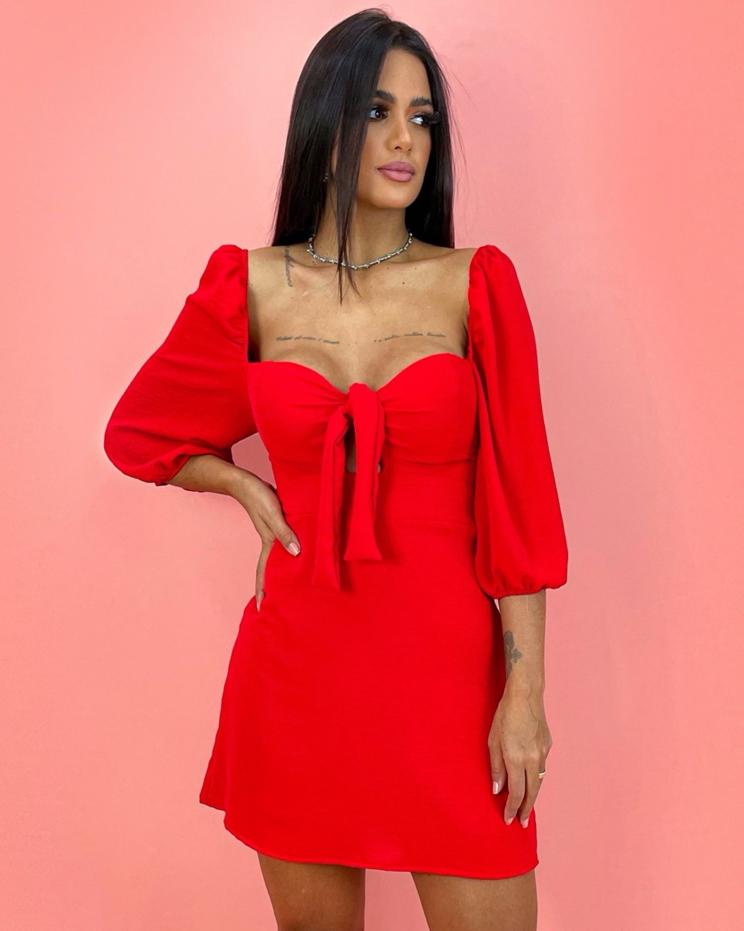 Vestido Tatiane - Vermelho - Image 1