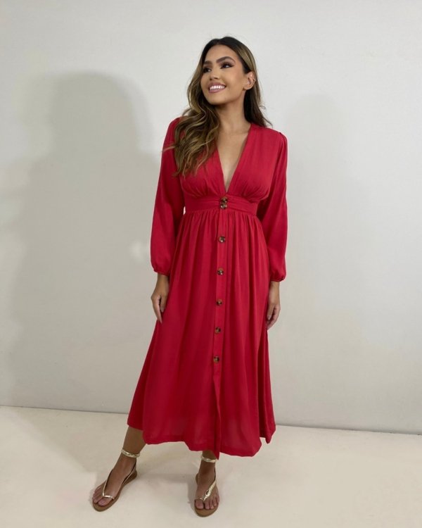 Vestido Clara - Vermelho