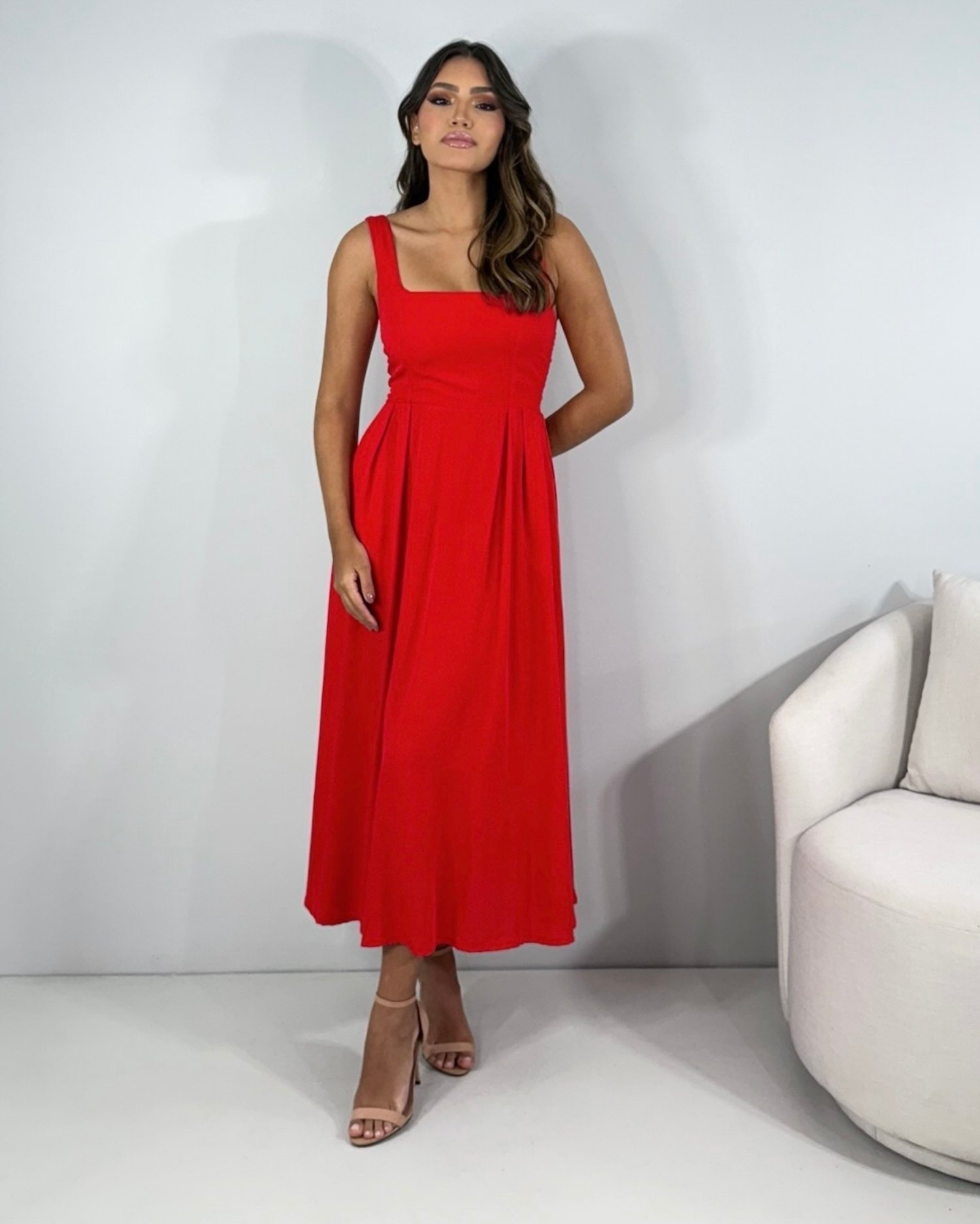 Vestido Samanta - Vermelho - Image 1