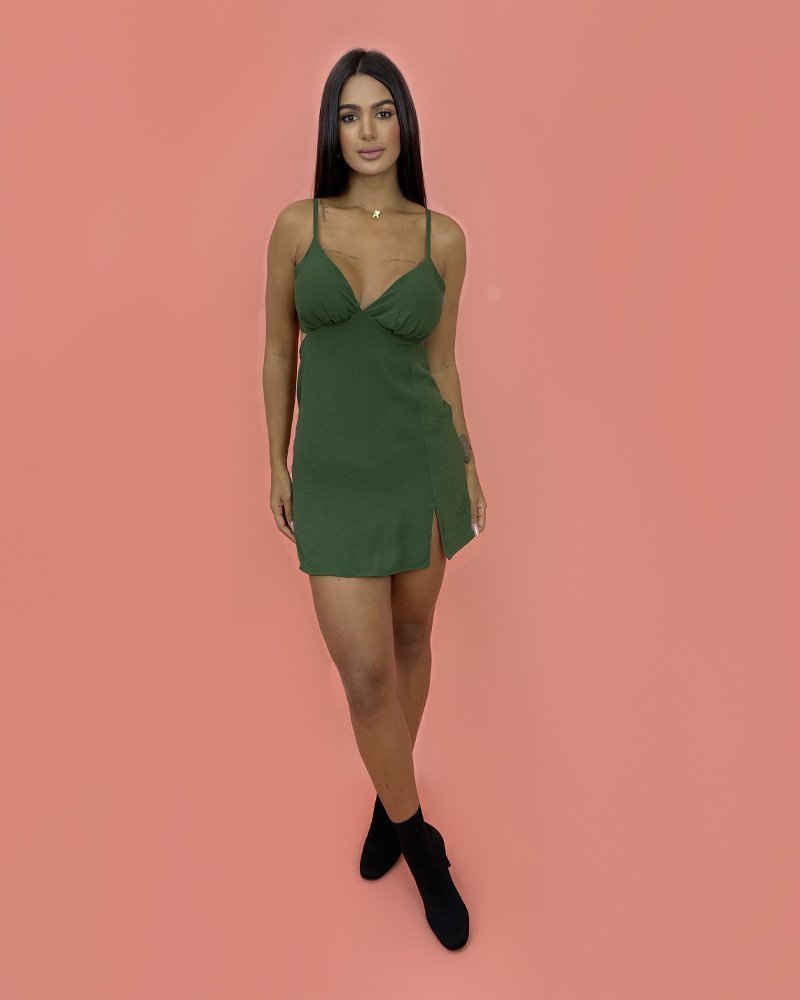 Vestido Elisângela - Verde Militar - Image 3