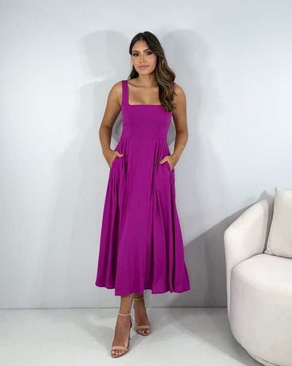 Vestido Samanta - Fúcsia