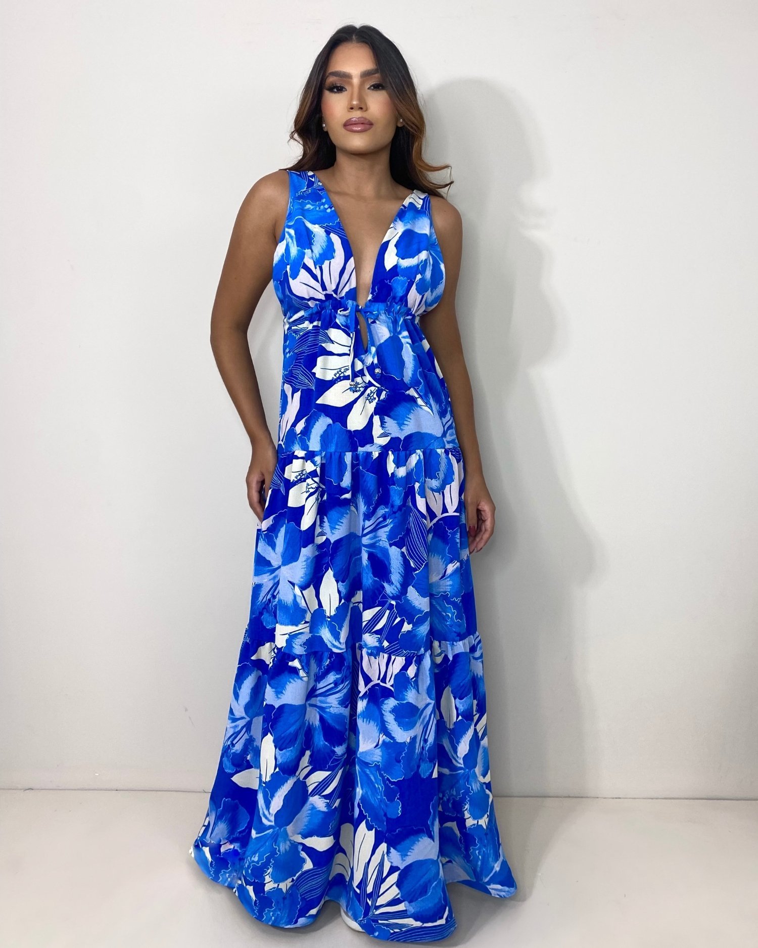 Vestido Ramona - Estampa Floral Azul - Image 1