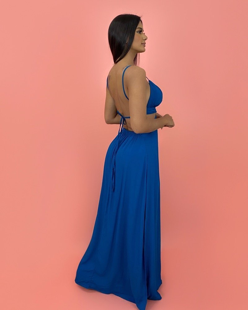 Vestido Flávia - Azul Petróleo - Image 2