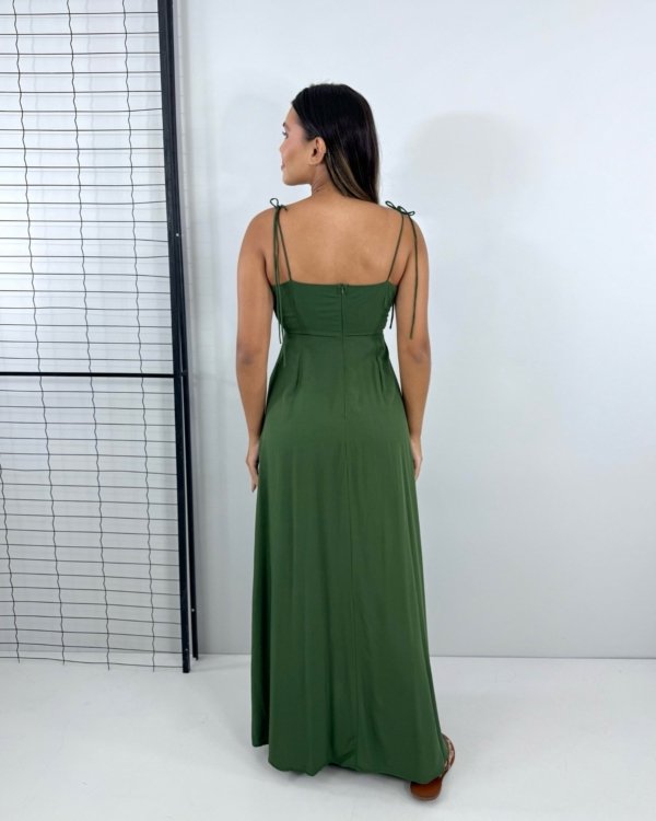Vestido Drica Longo - Verde Militar