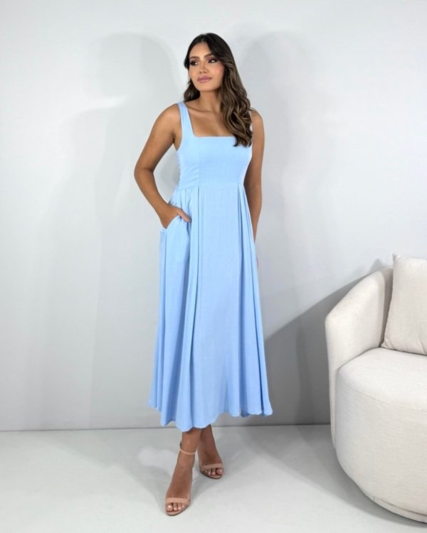 Vestido Samanta - Azul Serenity