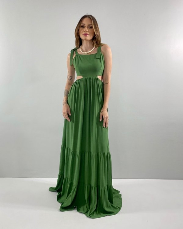 Vestido Pérola - Verde Militar