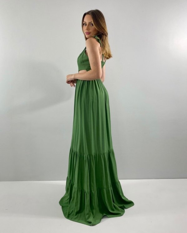 Vestido Pérola - Verde Militar