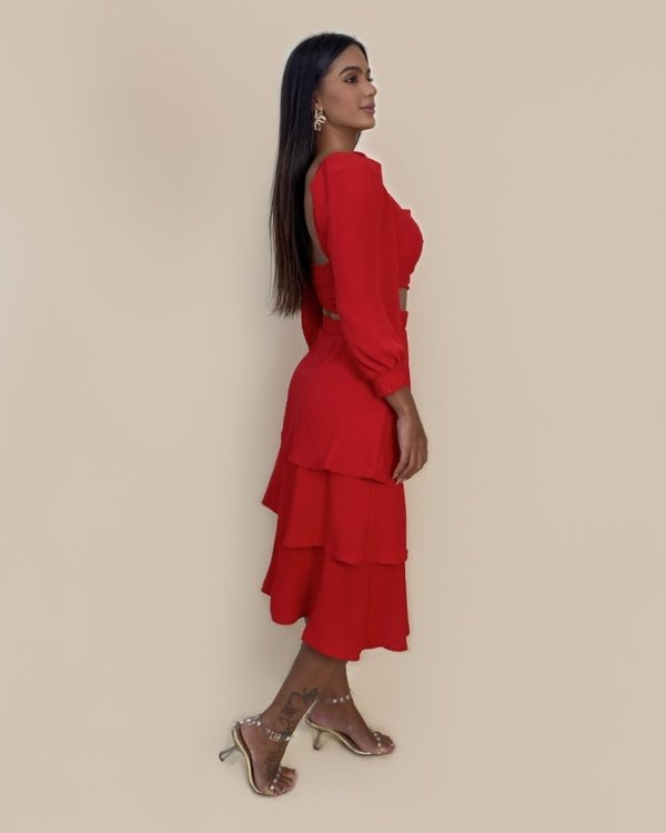 Conjunto Olga em Duna - Vermelho
