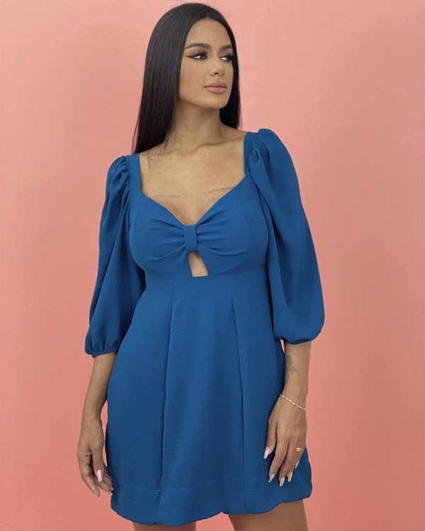 Vestido Giovanna - Azul Petróleo