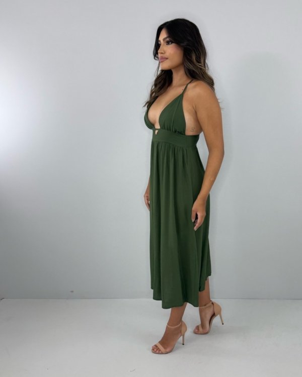 Vestido Heloína - Verde Militar