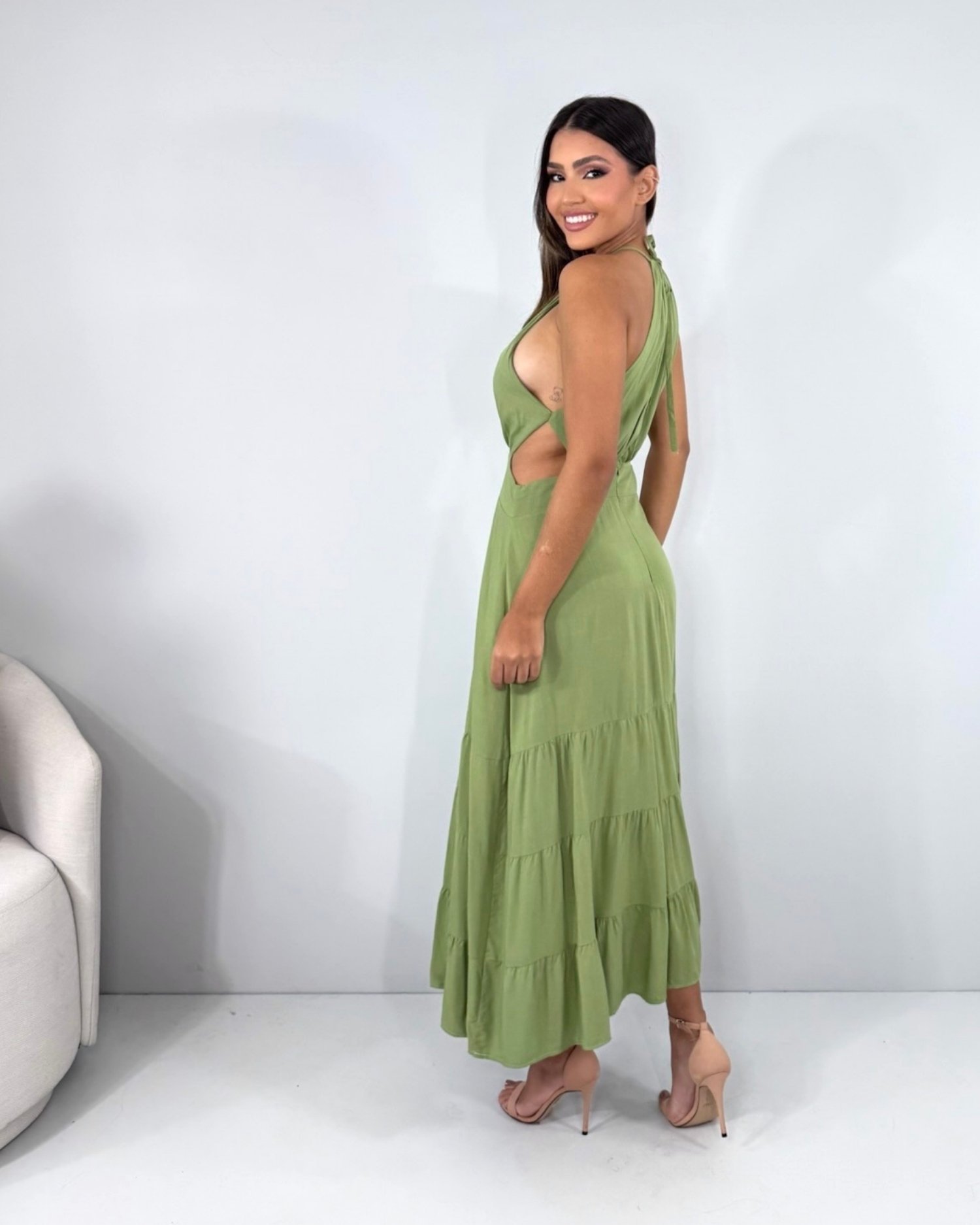 Vestido Estefane - Folhagem - Image 9