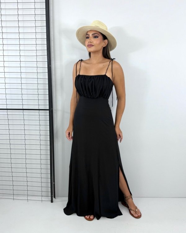Vestido Drica Longo - Preto