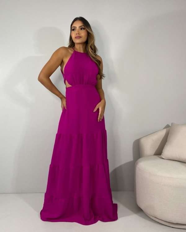 Vestido Estefane Longo - Fúcsia
