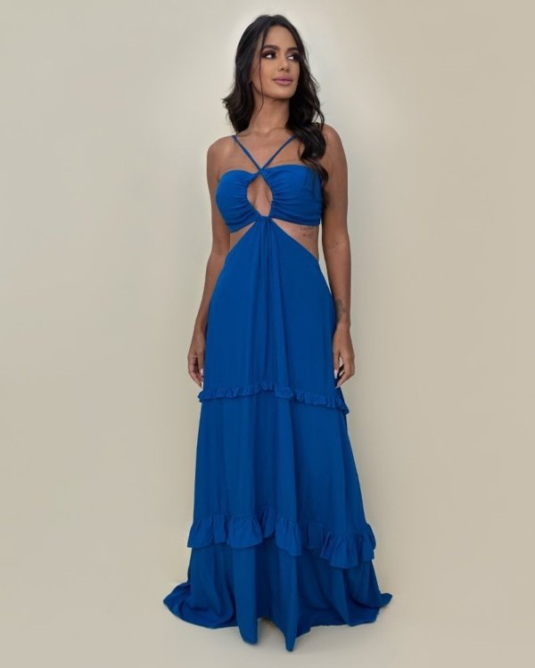 Vestido Michelle - Azul Petróleo