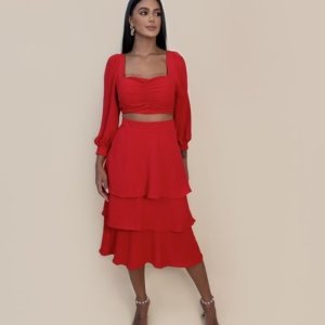 Cropped Olga em Duna - Vermelho - Image 1