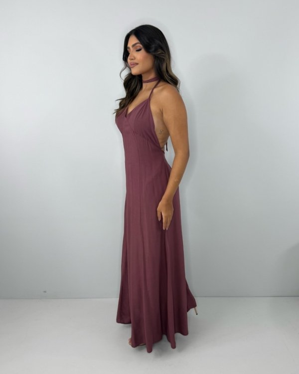 Vestido Victória - Marrom