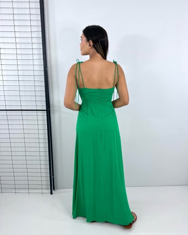Vestido Drica Longo - Verde Bandeira
