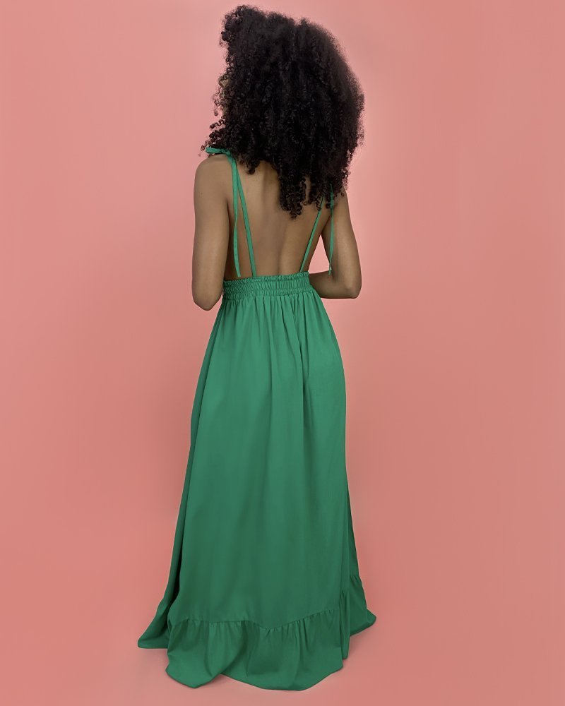 Vestido Valentina Longo - Verde Bandeira - Image 3