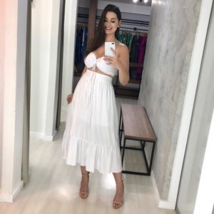 Saia Maria Eduarda - Branco - Image 1