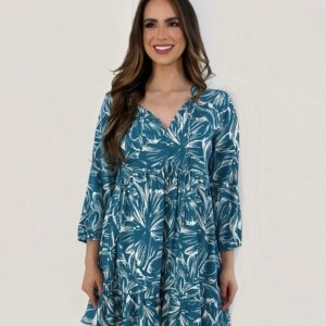 Bata Janine - Estampado Fundo Azul - Image 1