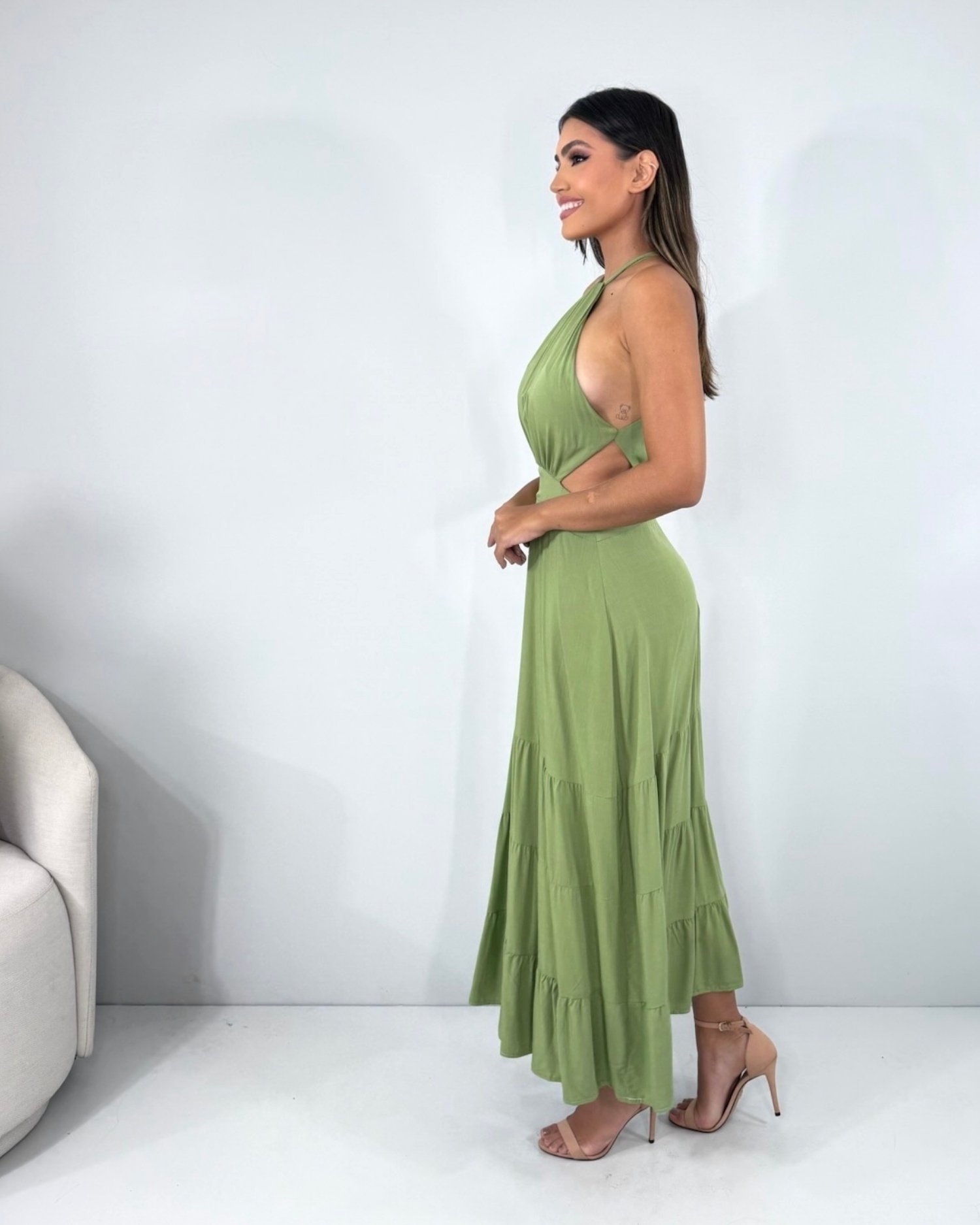 Vestido Estefane - Folhagem - Image 6