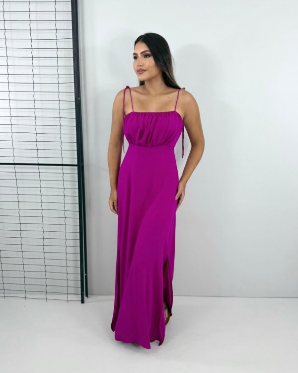 Vestido Drica Longo - Fúcsia