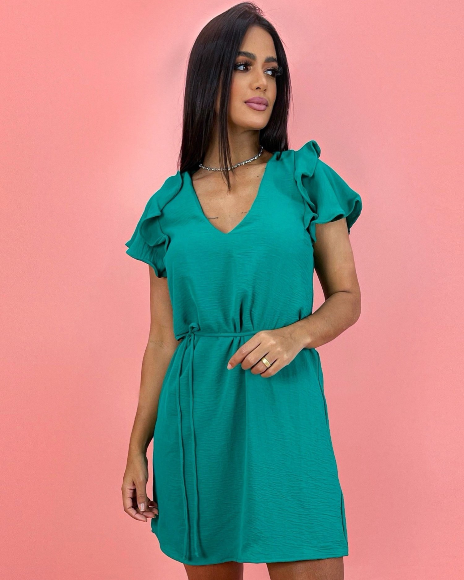 Vestido Lívia - Verde Bandeira - Image 1