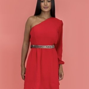 Vestido Luna em Duna - Vermelho - Image 1