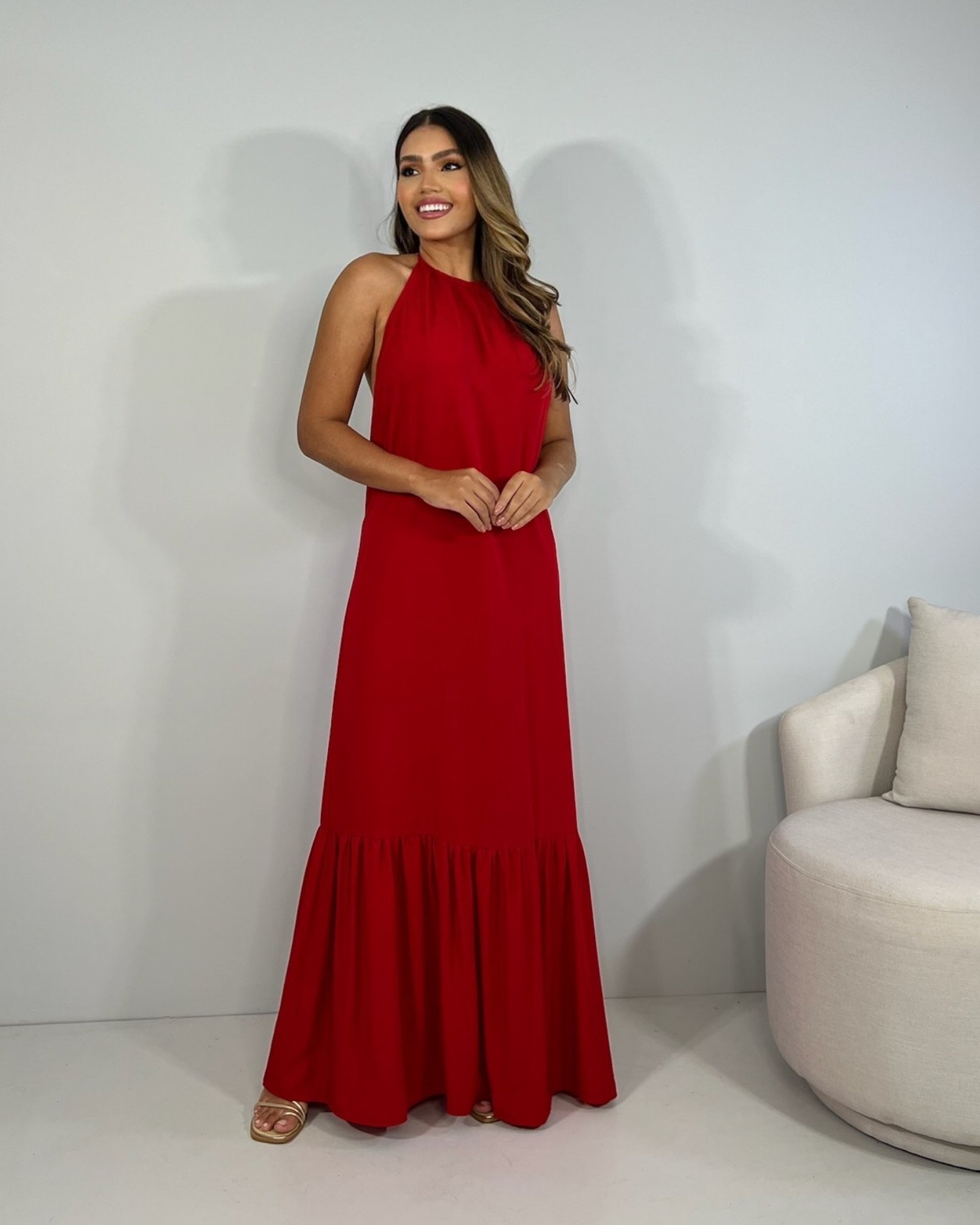 Vestido Brenda - Vermelho - Image 1