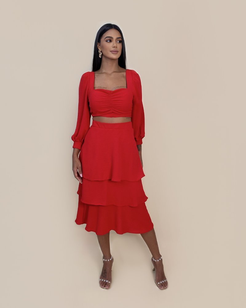 Conjunto Olga em Duna - Vermelho - Image 2