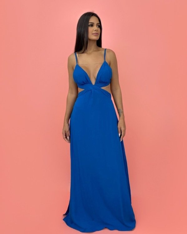 Vestido Flávia - Azul Petróleo