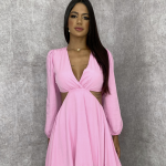 Vestido Leona – Rosa Bebê