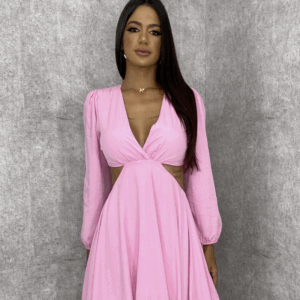 Vestido Leona - Rosa Bebê - Image 1