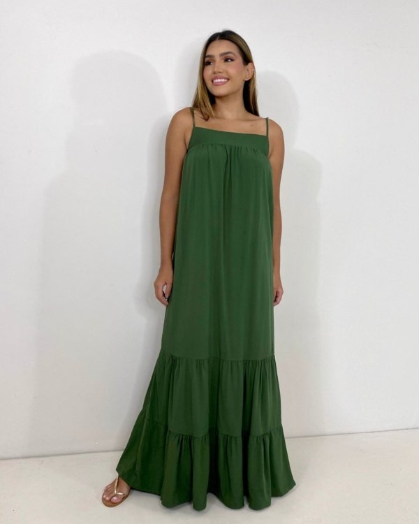 Vestido Márcia - Verde Militar