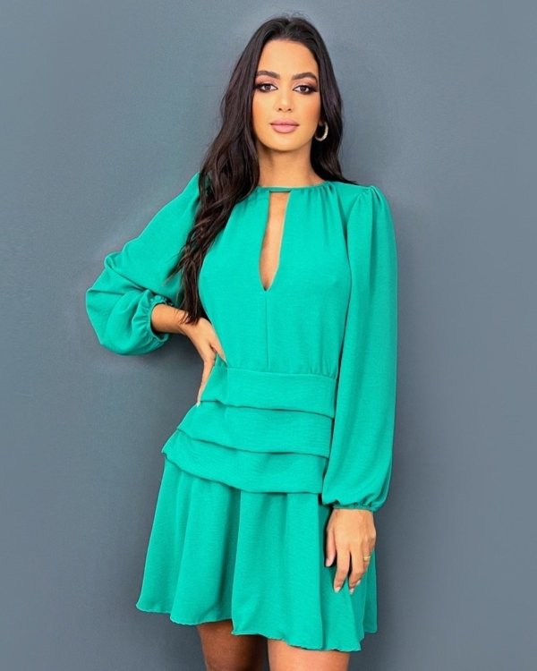 Vestido Suzana - Verde Bandeira