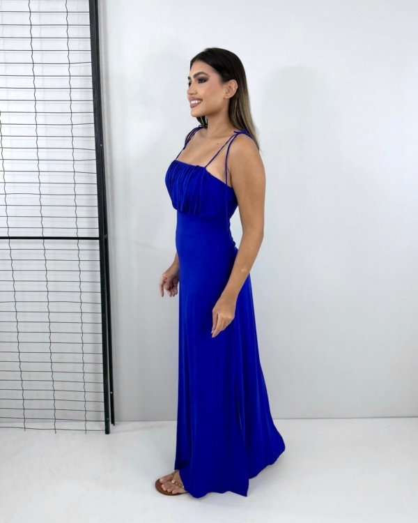 Vestido Drica Longo - Azul Royal