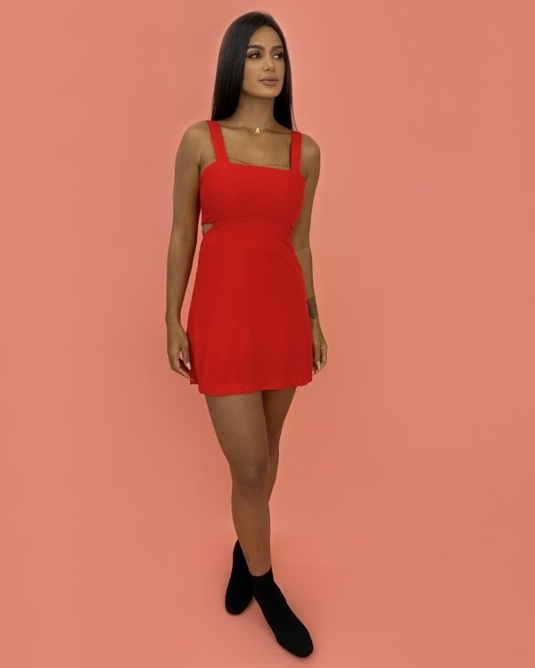 Vestido Lisa - Vermelho