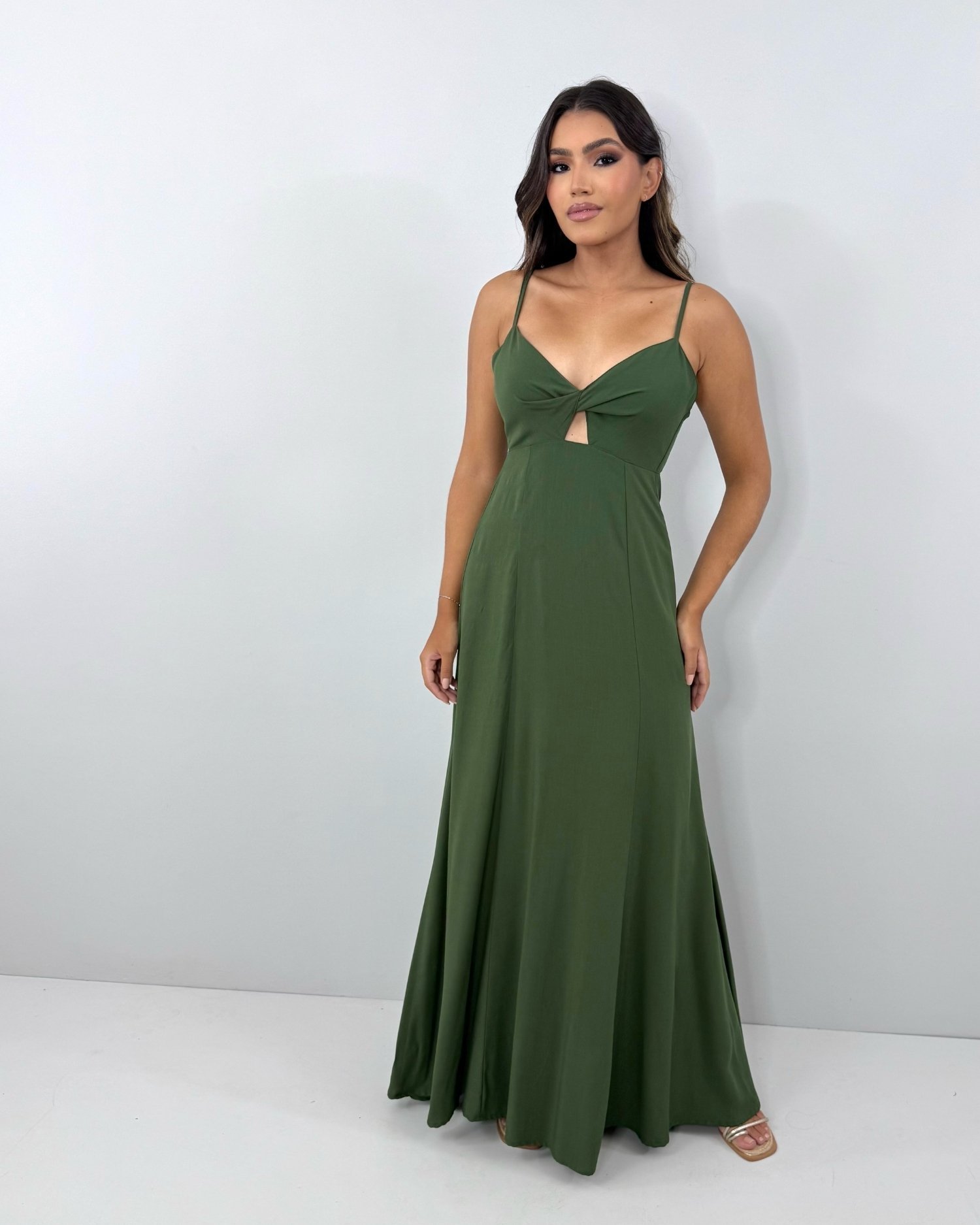 Vestido Eliana - Verde Militar - Image 3