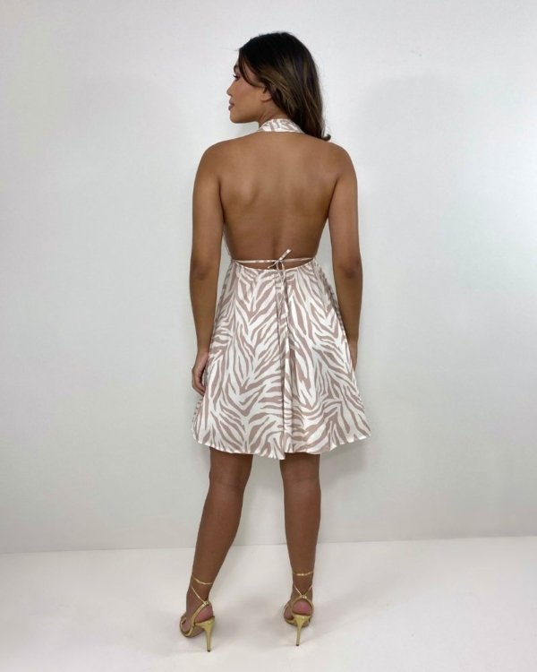 Vestido Marisa - Zebra Bege