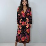 Vestido Clara – Floral Fundo Preto
