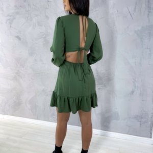 Vestido Cláudia - Verde Militar - Image 3
