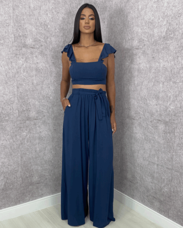 Cropped Samira - Azul Marinho