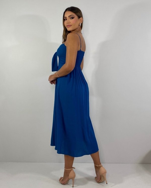 Vestido Karita - Azul Petróleo