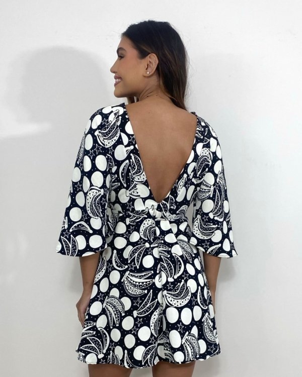Vestido Aimê - Estampa Banana