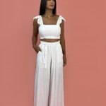 Conjunto Pantalona Samira – Branco