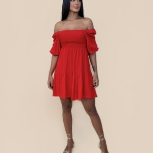 Vestido Juliana Curto - Vermelho - Image 2