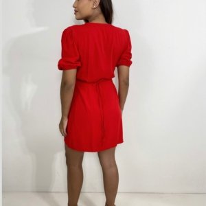 Vestido Érica Manga Princesa - Vermelho - Image 3