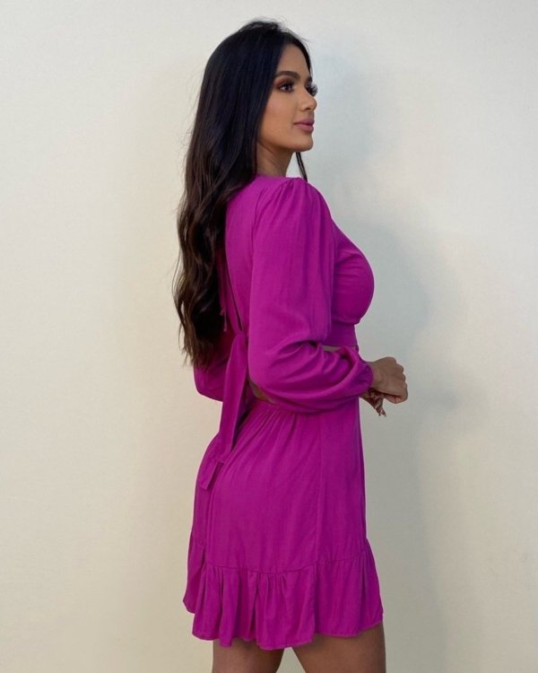 Vestido Cláudia - Fúcsia