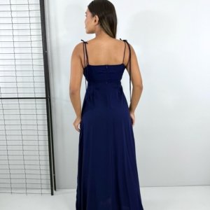 Vestido Drica Longo - Azul Marinho - Image 3